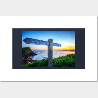 Salcombe Devon Coastal Path Sunset Posters and Art